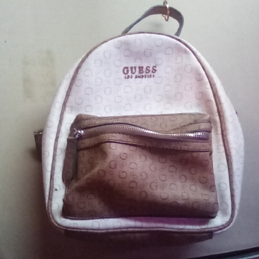 Guess Cream and Brown Bags